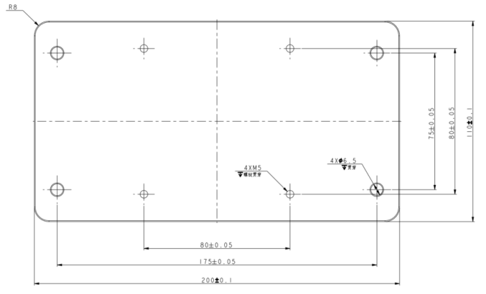 AIRBOT P7 底座安装板孔位图