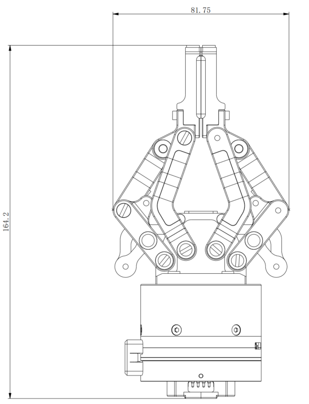 AIRBOT G2P 夹爪闭合状态尺寸